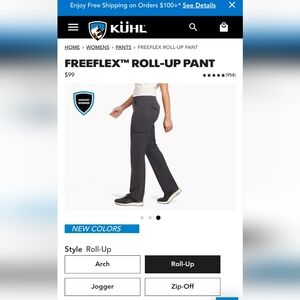 KÜHL Freeflex Roll-Up Pants - Gray